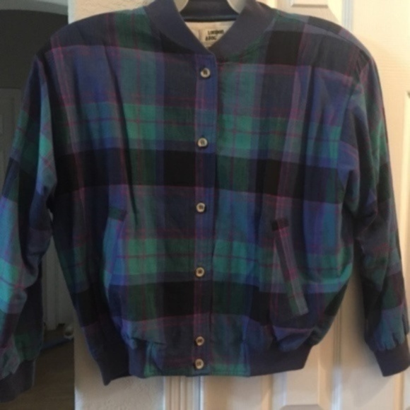 London Fog blue plaid button up jacket M - Picture 1 of 4